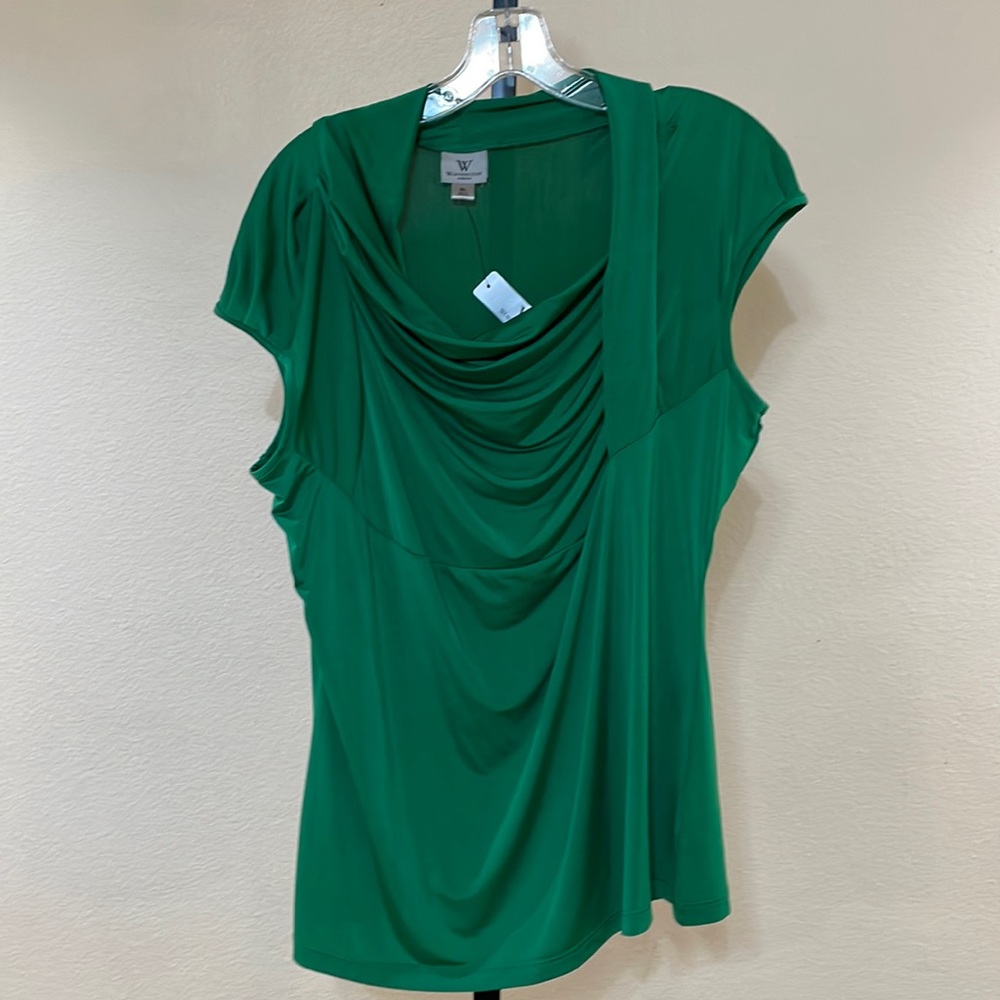 Worthington Stretch Blouse Impact Green Xl